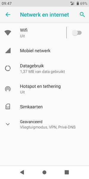 Selecteer Hotspot en tethering