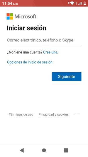 Introduzca su Dirección de correo electrónico y seleccione Siguiente