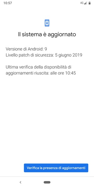 Seleziona Verifica la presenza di aggiornamenti