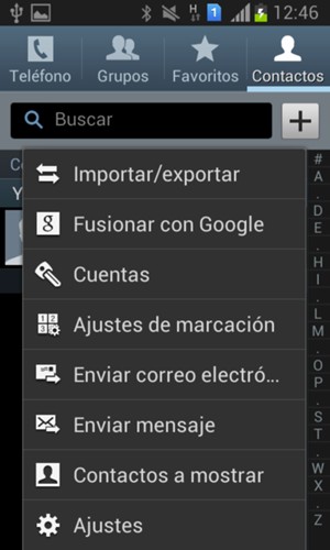 Seleccione Importar/exportar