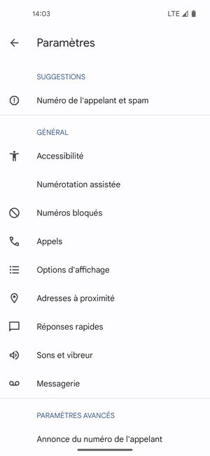 Sélectionnez Messagerie