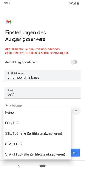 Wählen Sie Keiner
