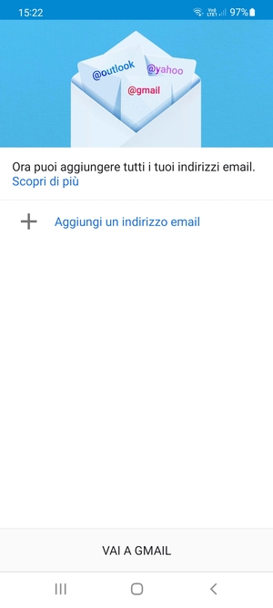 Seleziona Aggiungi un indirizzo email