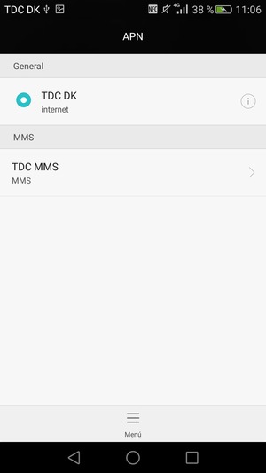 El teléfono ha sido configurado para MMS