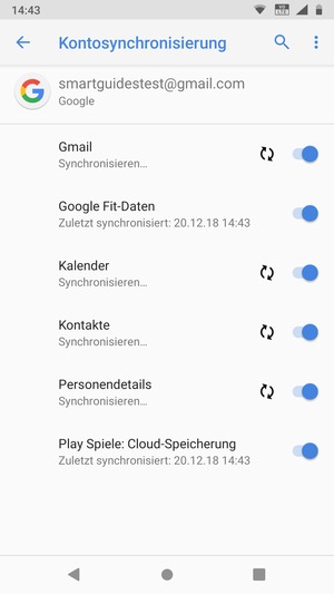 Ihre Kontakte von Google werden nun auf Ihr Handy synchronisiert