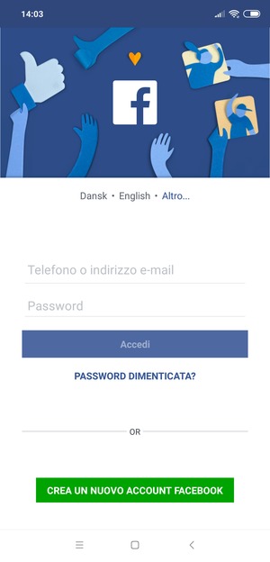 L'app è pronta per l'uso