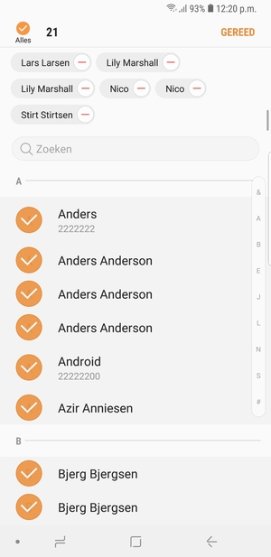 Selecteer GEREED
