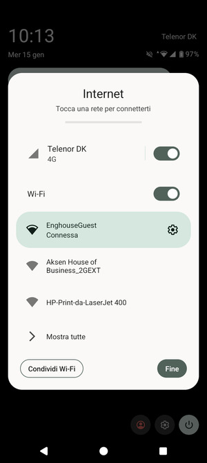 Disattiva Wi-Fi