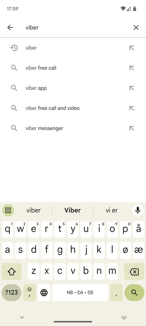 Skriv inn applikasjonsnavnet og velg Søk