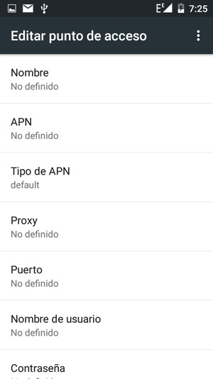 Introduzca la información de MMS