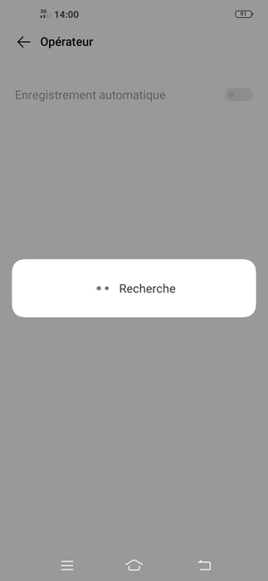 Veuillez attendre la fin de la recherche