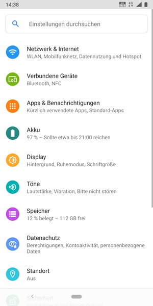 Wählen Sie Netzwerk & Internet