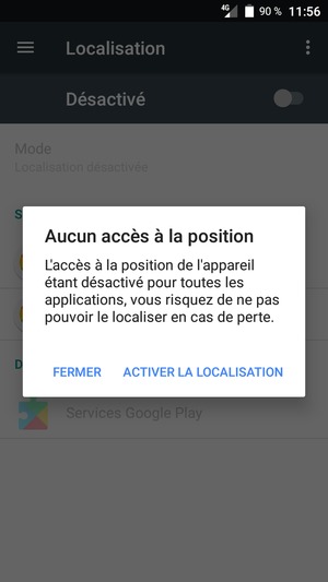 Sélectionnez FERMER