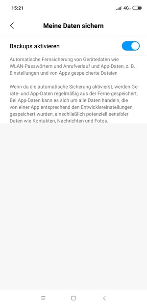 Wählen Sie die Zurück-Taste