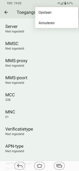 Selecteer Opslaan