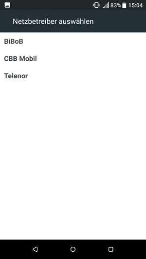 Wenn Sie eine Liste der Anbieter sehen, wählen Sie Public