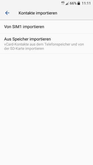 Wählen Sie Von SIM importieren