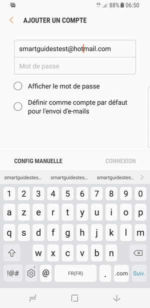 Saisissez votre adresse Hotmail et sélectionnez Suiv.