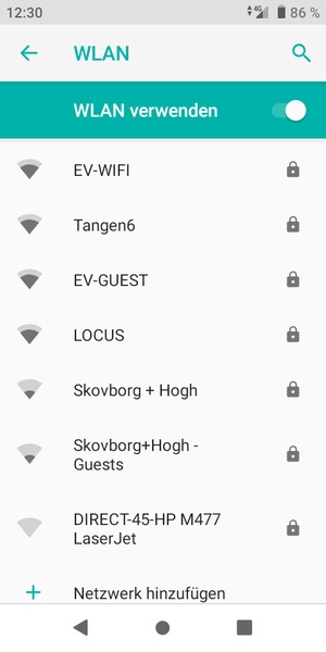 Wählen Sie das Wireless-Netzwerk, zu dem Sie eine Verbindung herstellen möchten