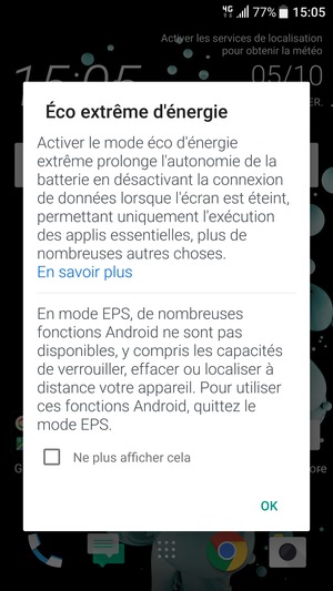 Sélectionnez OK