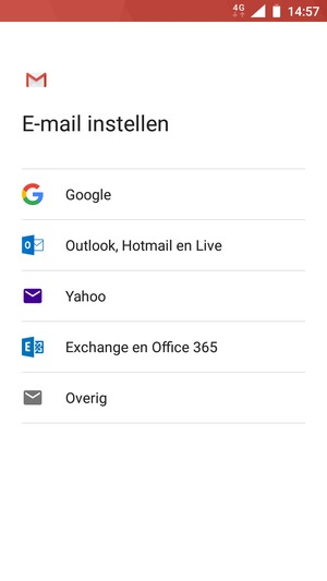 Selecteer Outlook, Hotmail en Live