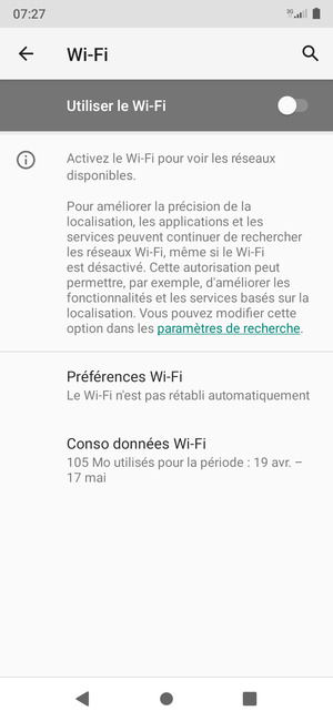 Activer le Wi-Fi
