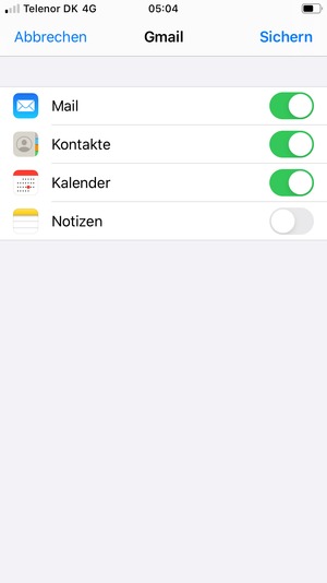 Wählen Sie Sichern