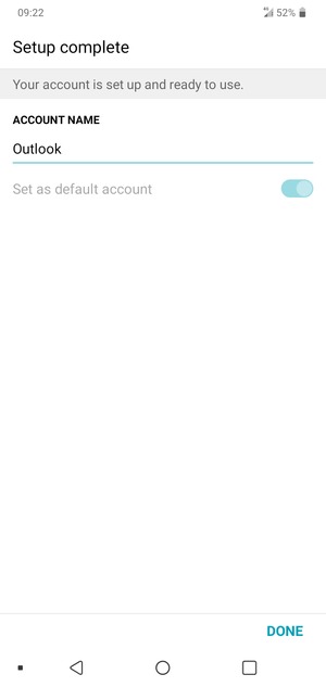 Give your account a name and select DONE