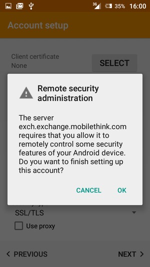Select OK