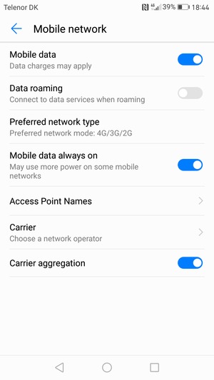 Select Access Point Names