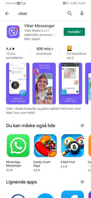 Vælg appen