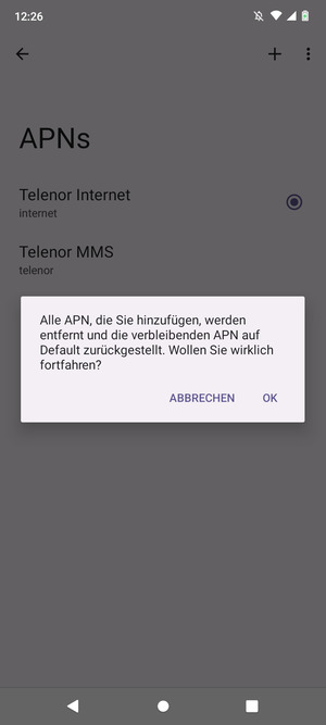 Wählen Sie OK
