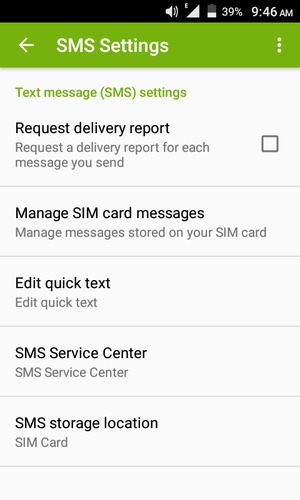 Select SMS Service Center