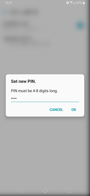 Enter your New SIM PIN and select OK