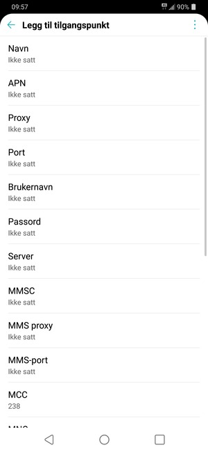Skriv inn MMS-informasjon