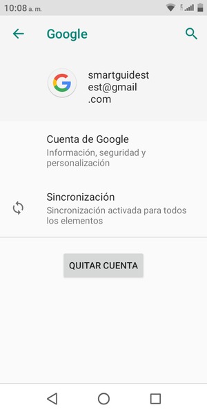 Seleccione Sincronización