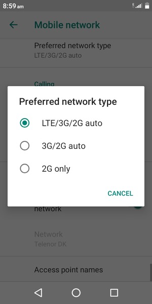 Select your preferred option