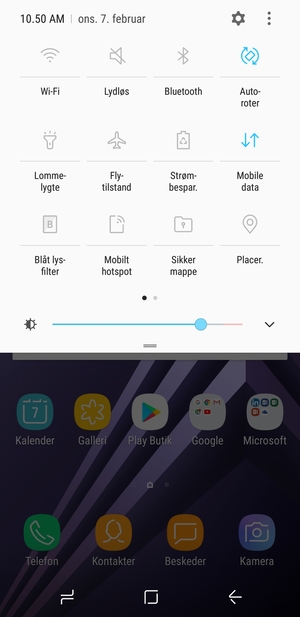 Vælg Lydløs for at skifte til lyd igen