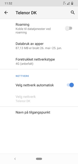 Bla til og velg Navn på tilgangspunkt