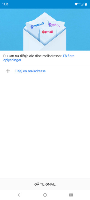Vælg Tilføj en mailadresse
