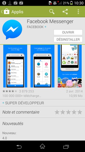 Sélectionnez OUVRIR
