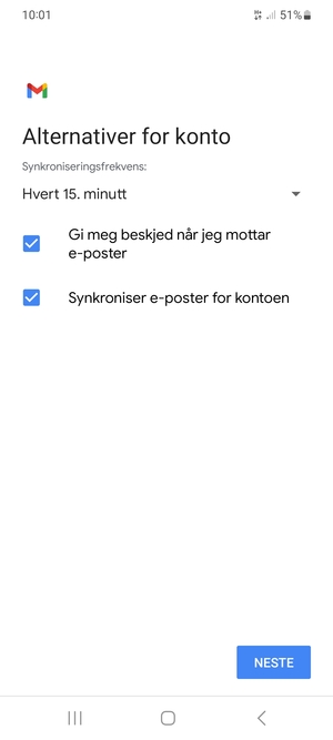 Velg NESTE