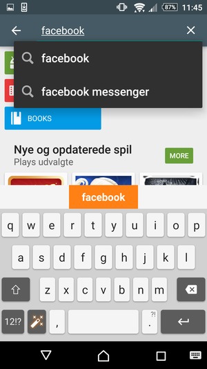 Enter the app name and select Enter