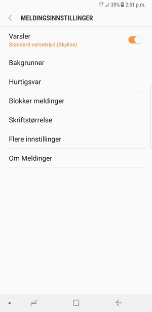 Velg Flere innstillinger