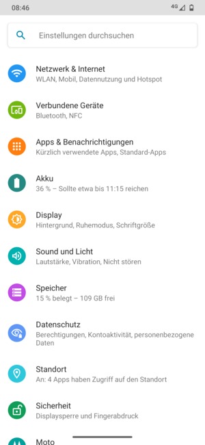 Wählen Sie Netzwerk & Internet