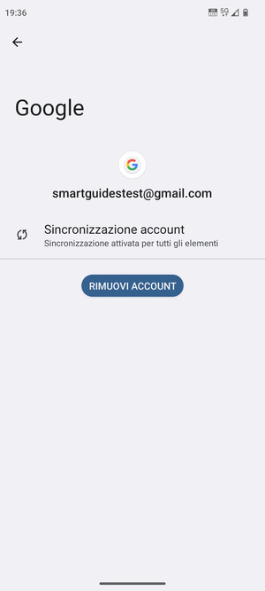 Seleziona Sincronizzazione account