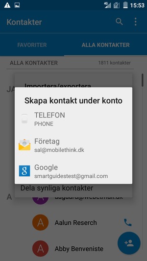 Tryck på ditt Google-konto