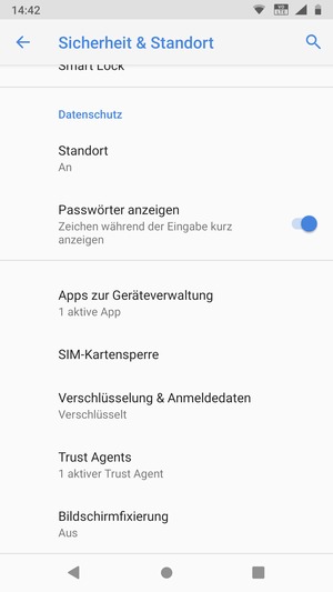 Wählen Sie SIM-Kartensperre