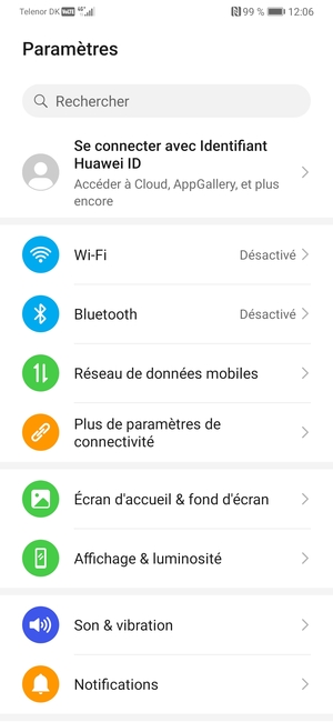 Sélectionnez Réseau de données mobiles