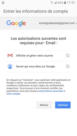 Sélectionnez Autoriser